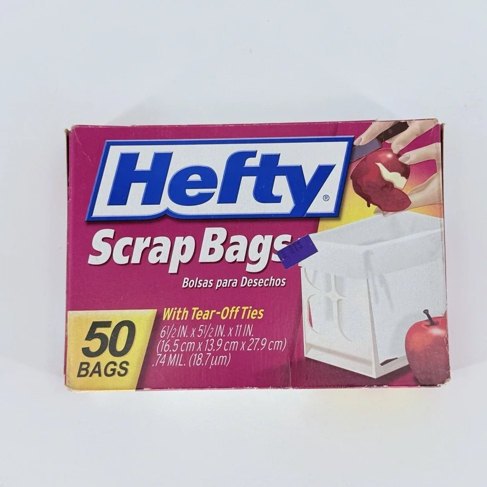 Hefty Scrap Bags Kitchen Trash Bags Lot 2 Boxes 78 Bags READ