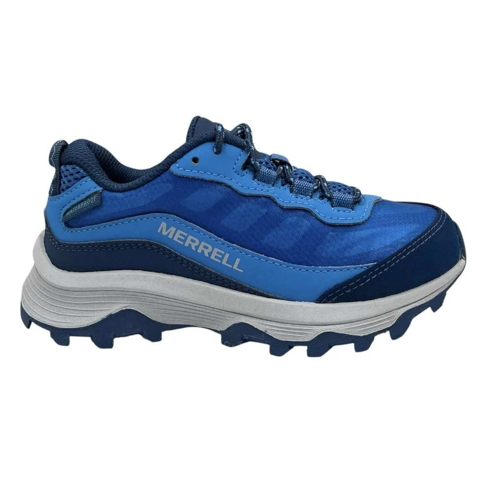 Merrell Moab Speed Little Boys Girls Waterproof Hiking Sneaker Size 13 Blue