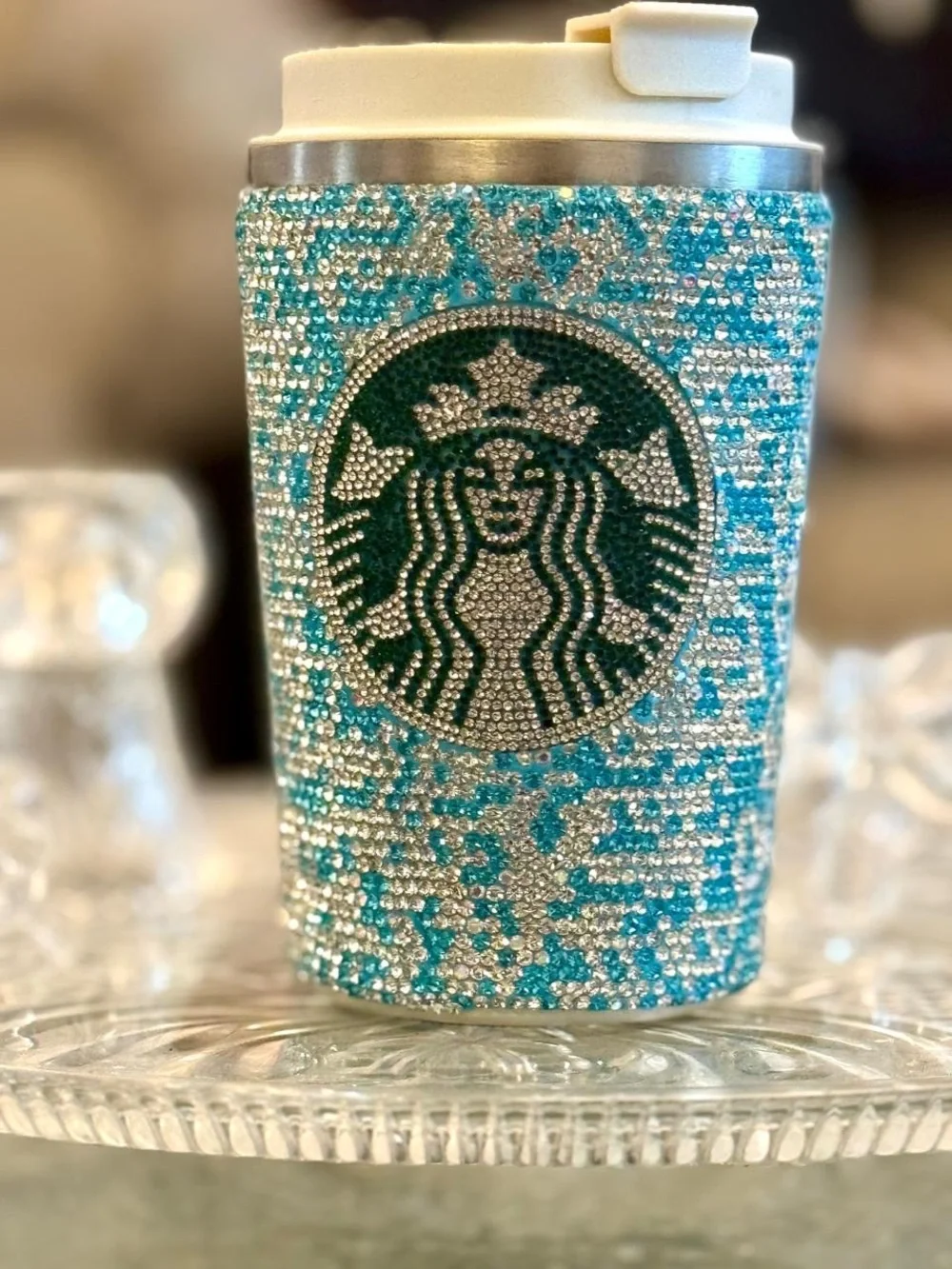 Starbucks sparkling rhinestone