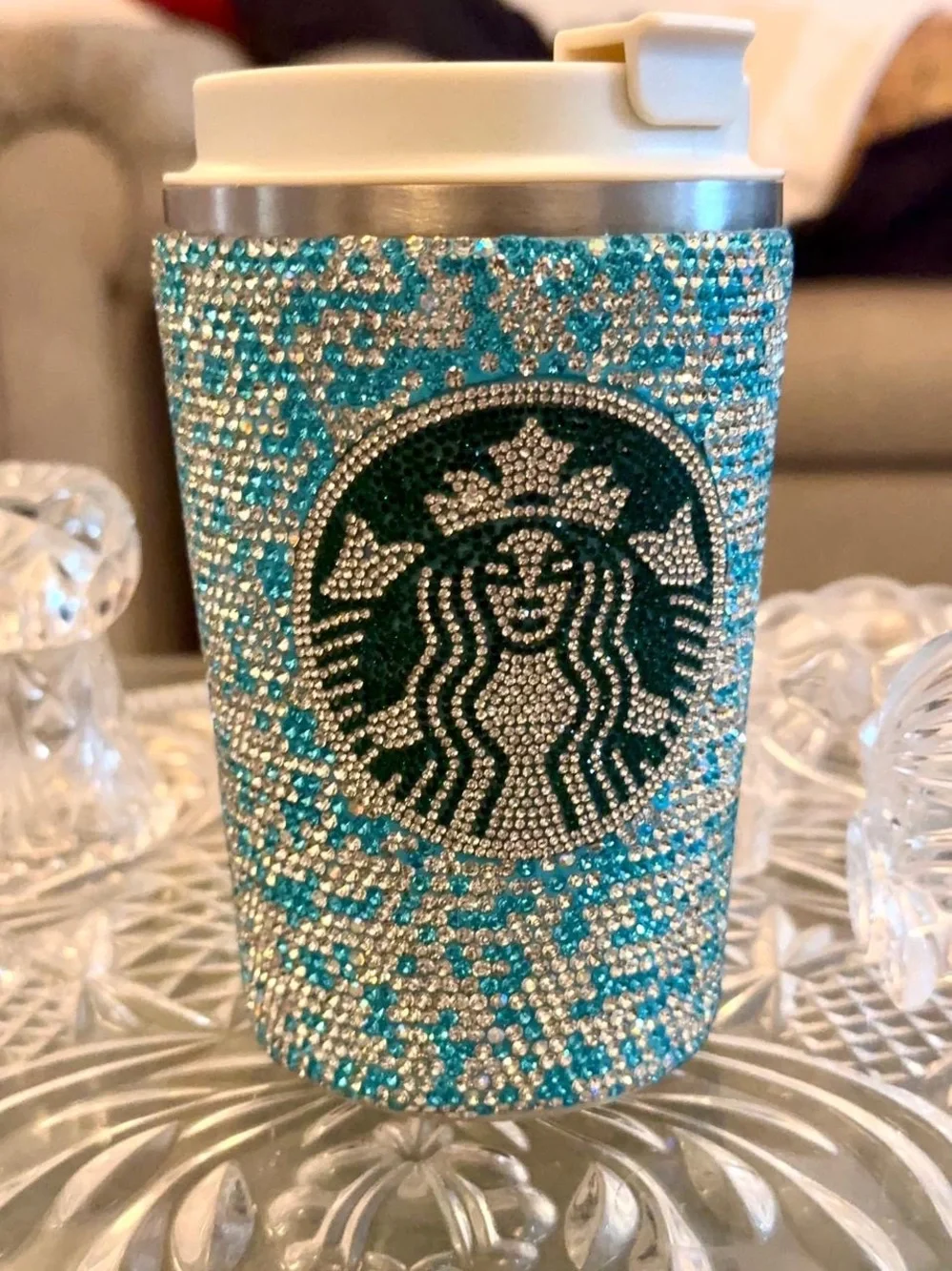 Starbucks sparkling rhinestone