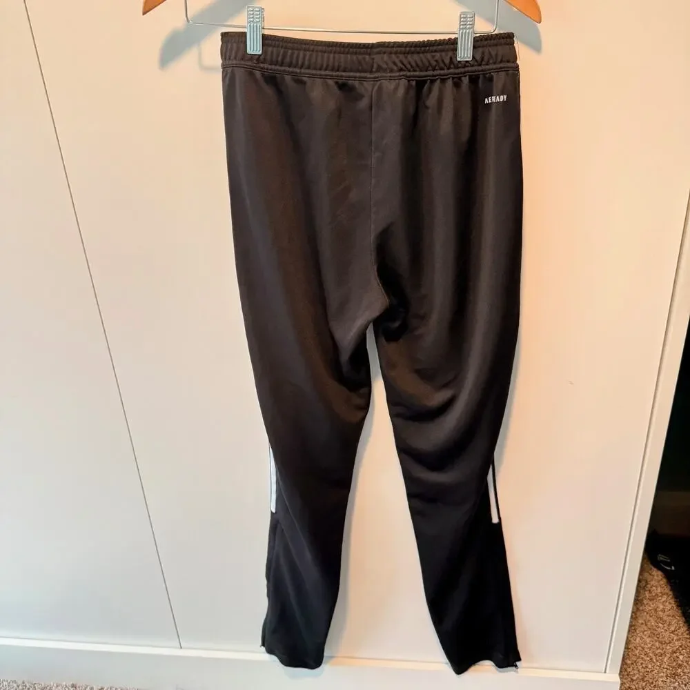 Adidas Tiro 21 Youth XL Track Pants Black White Stripes AEROREADY 15-16Y