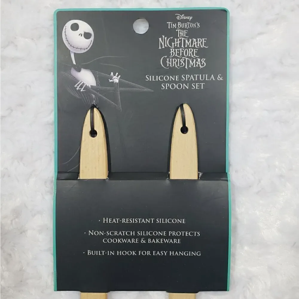 Disney Nightmare Before Christmas Silcone Spatula and Spoon Set Tim Burton