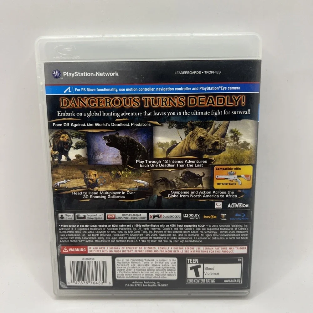 Cabela's Dangerous Hunts 2011 PS3 Sony PlayStation 3 - CIB Tested