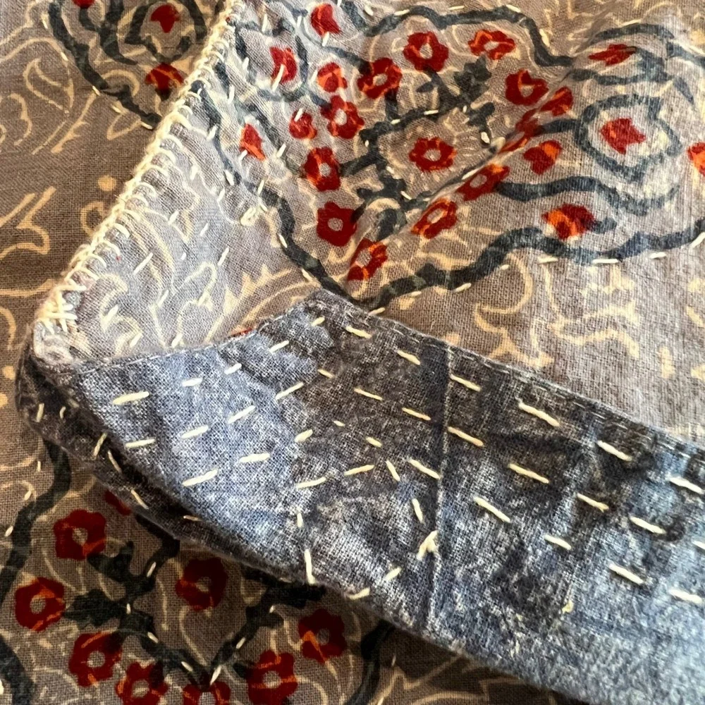 Vintage 90s Chicos Reversible Print‎ Cotton Kimono Jacket Size S