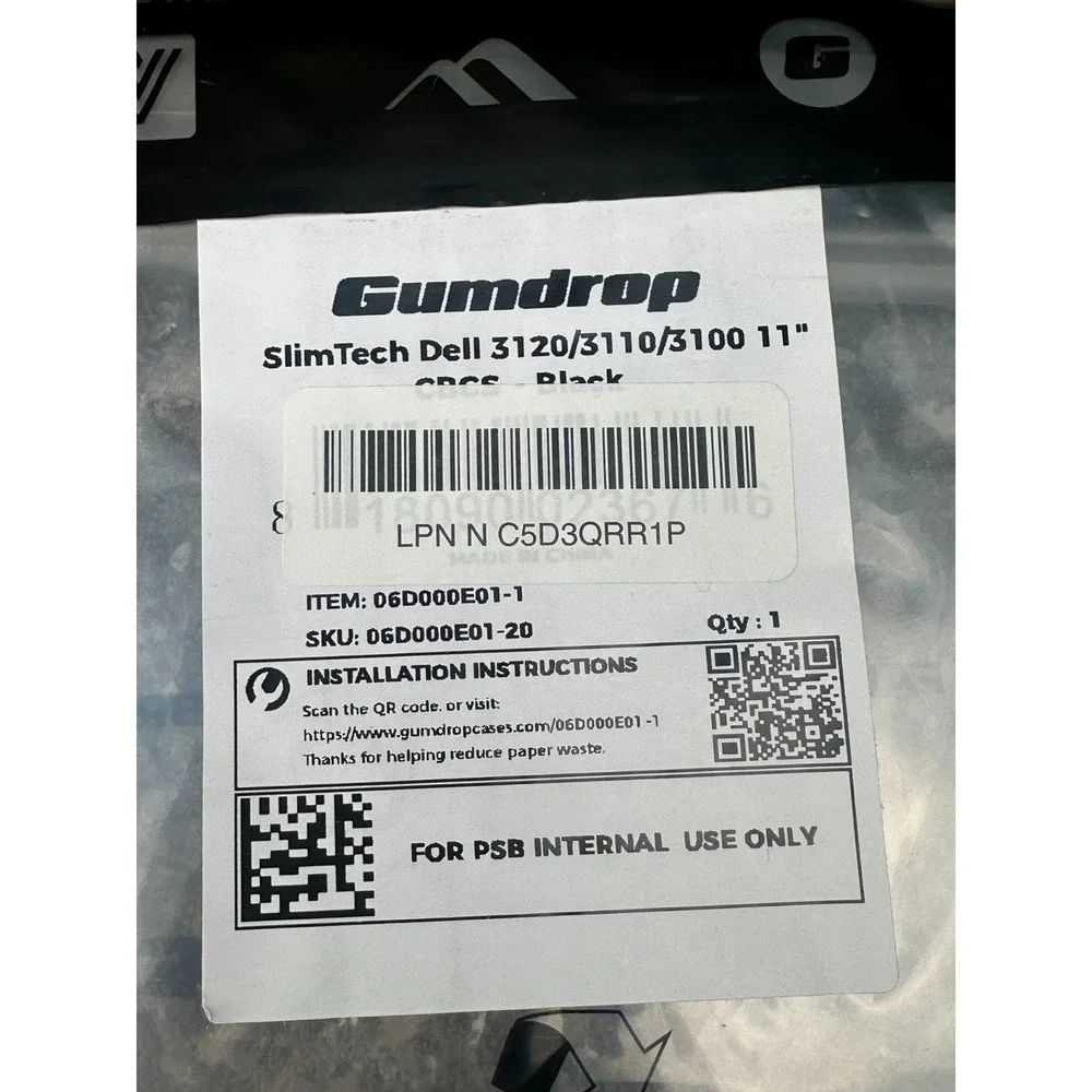 Laptop Case Gumdrop SlimTech 06D000E01-1 Laptop Case - Black - Drop Tested -‎