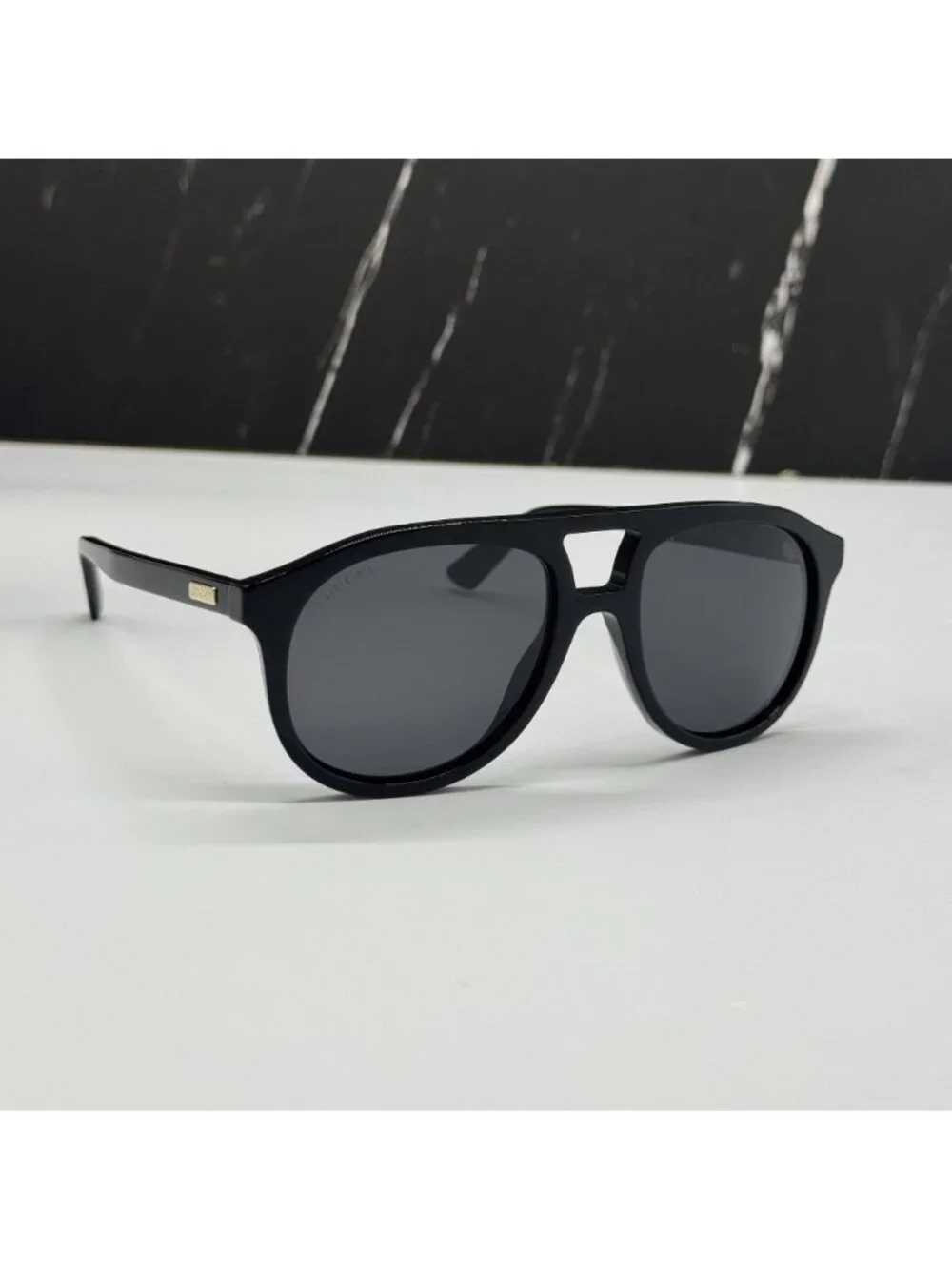 NEW GUCCI GG1320S 004 SUNGLASSES BLACK AVIATOR UNISEX GUCCI EYEWEAR