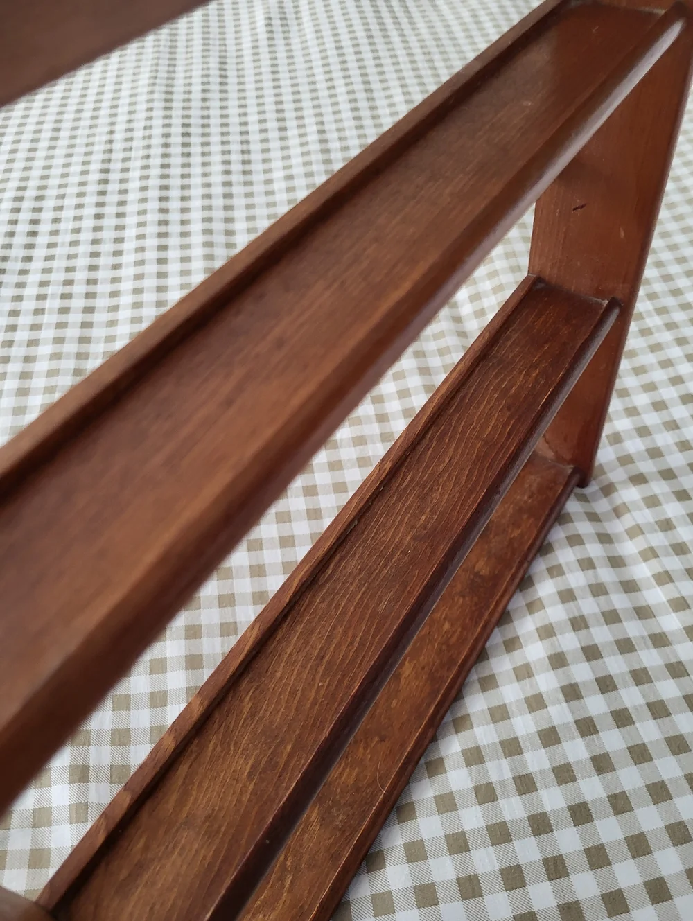 Vintage McCormick/ Schilling Wooden Spice and Herb Rack, 3 Tiered, Wall Mounted