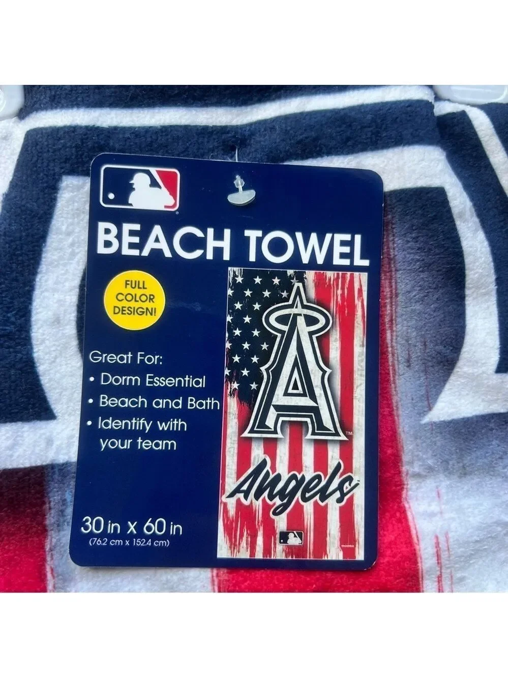 Wincraft MLB Spectra Patriotic Los Angeles Angels 30 x 60 Beach Towel