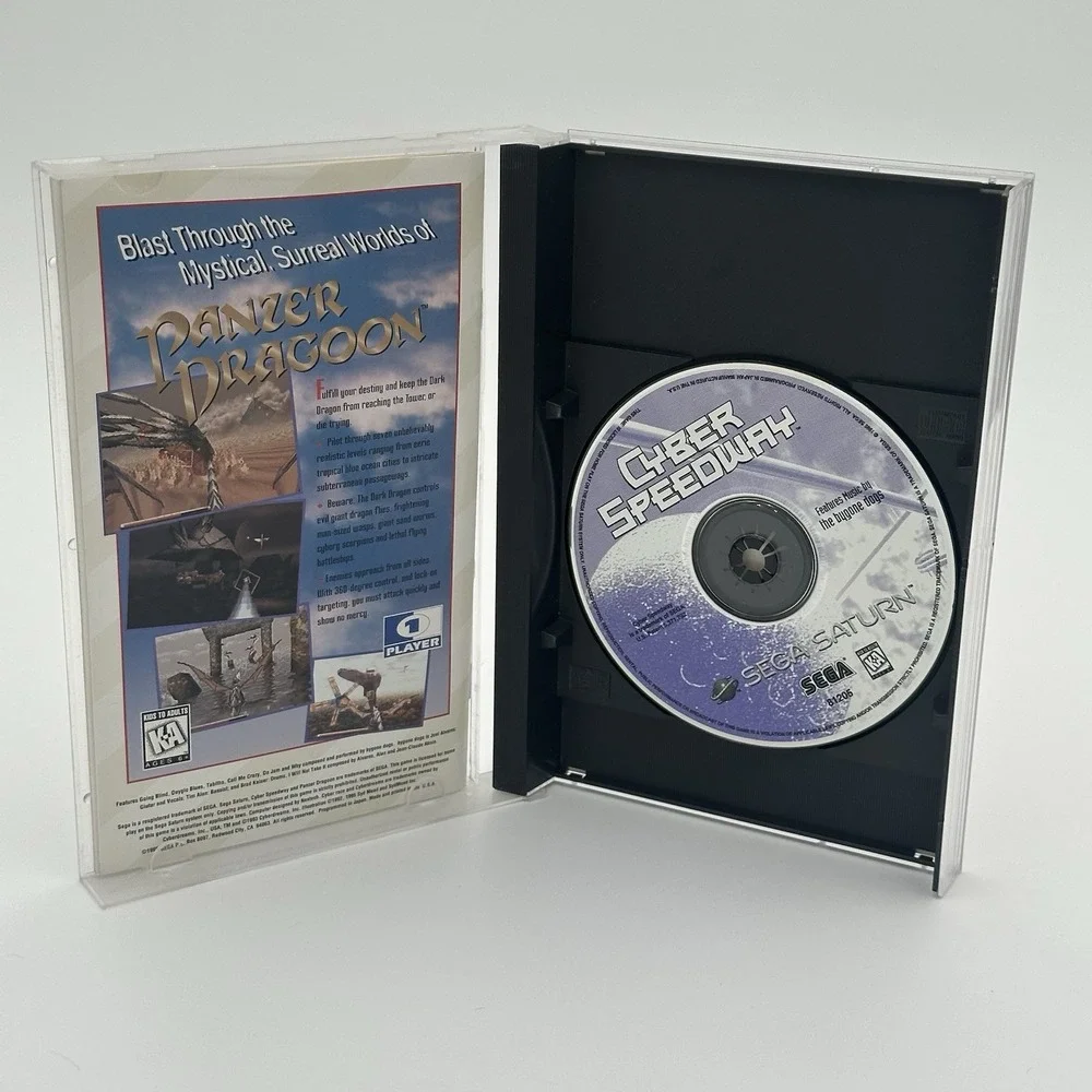 Sega Saturn Cyber Speedway, Complete in Box - Broken Case - Clean Disc Untested