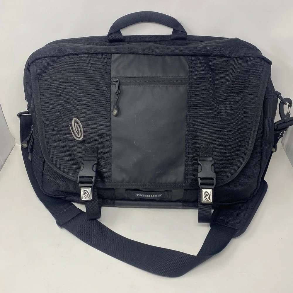 Timbuk2 Medium Messenger Laptop Backpack Black Convertible Commuter Bag