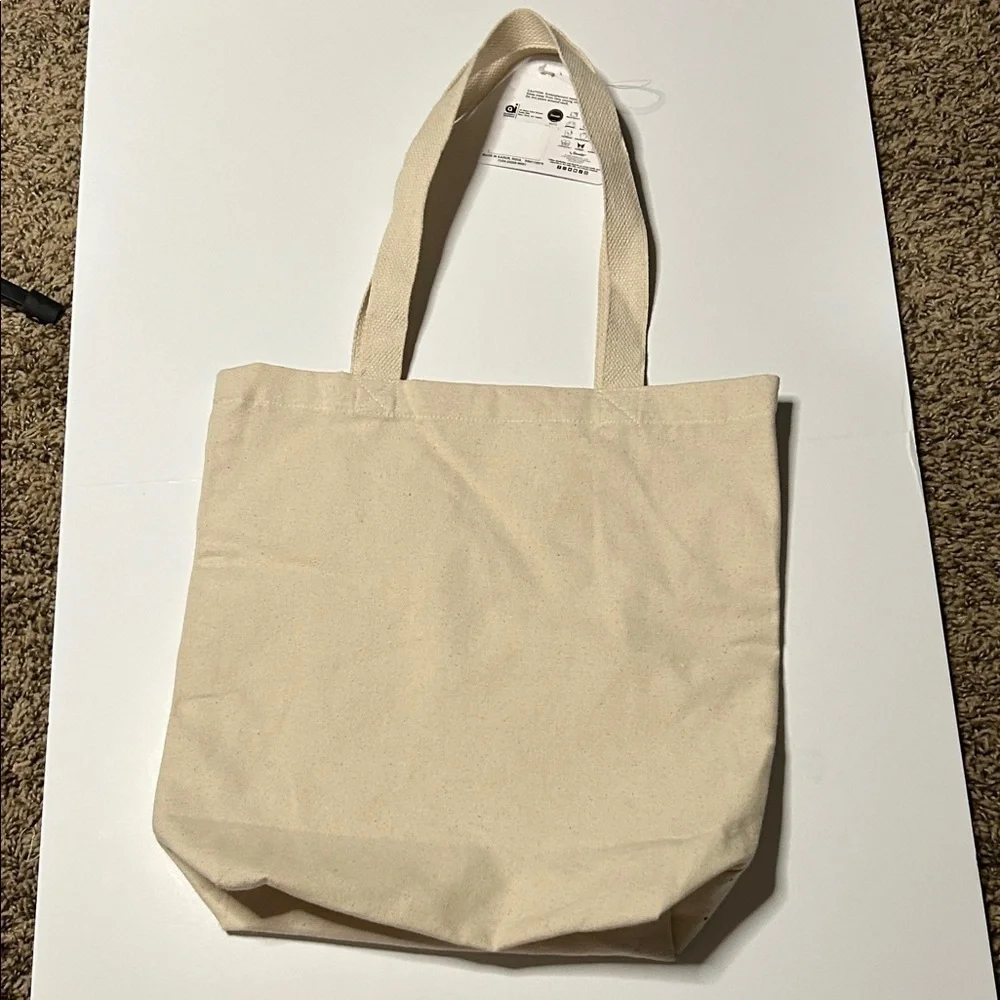 Hello Kitty Natural Canvas Tote Bag -Good Vibes NWT