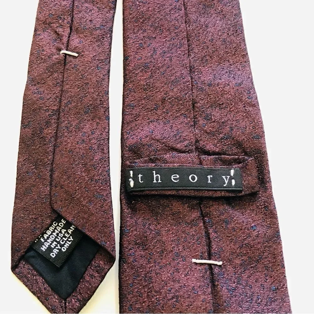 Theory burgundy thin/Skinny Necktie/Tie