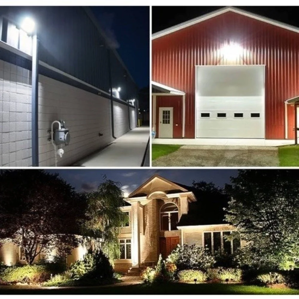 100W Outdoor LED Floor Lights With Plates 5000K Day Light 13000LM 120V UL