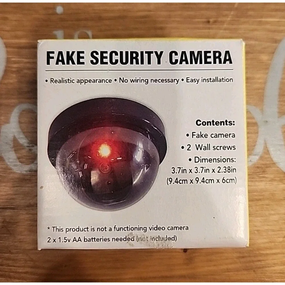 NEW Fake Security Camera Dome, with Flashing LED Includes‎ Mountings