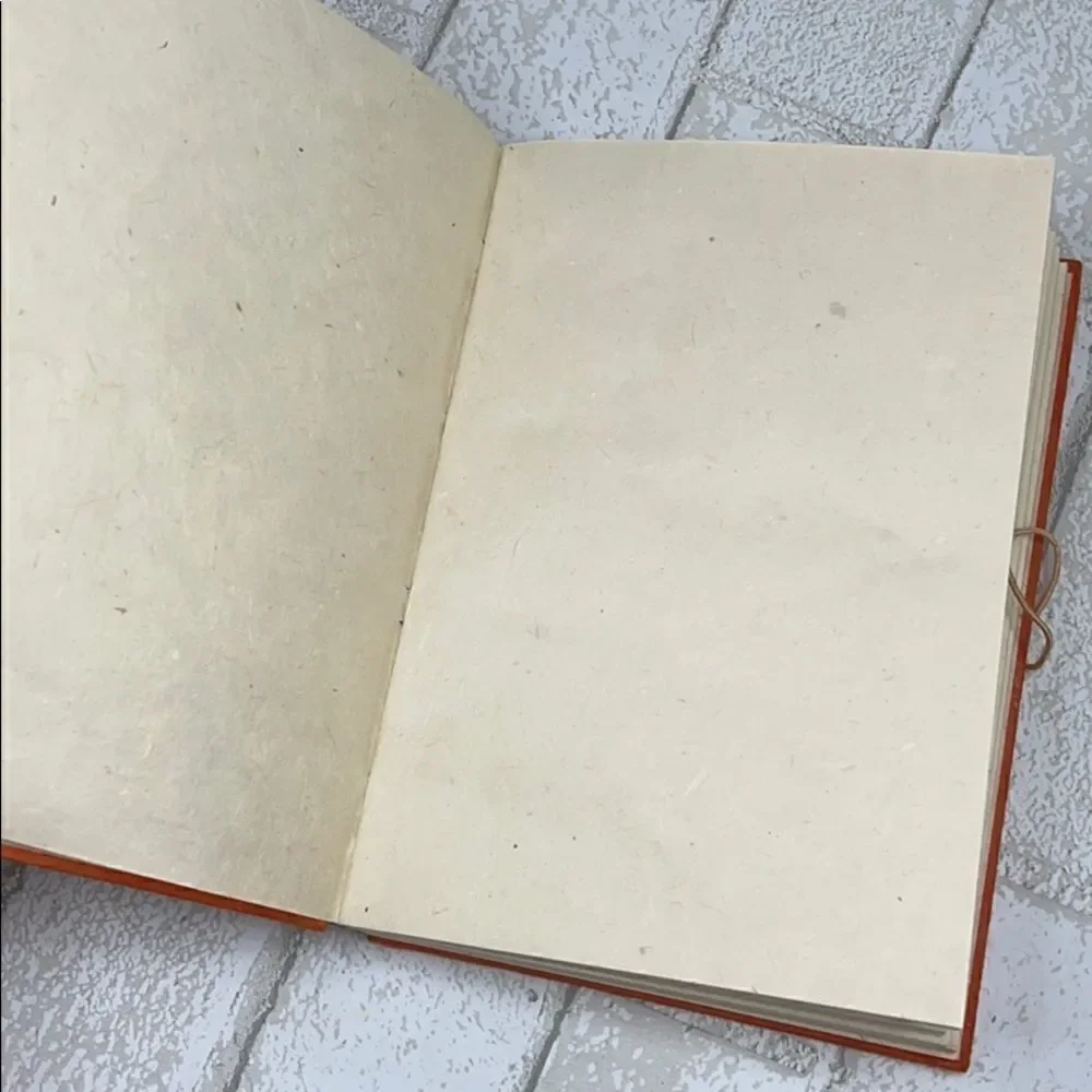 Papyrus Handmade Orange Unlined Notebook