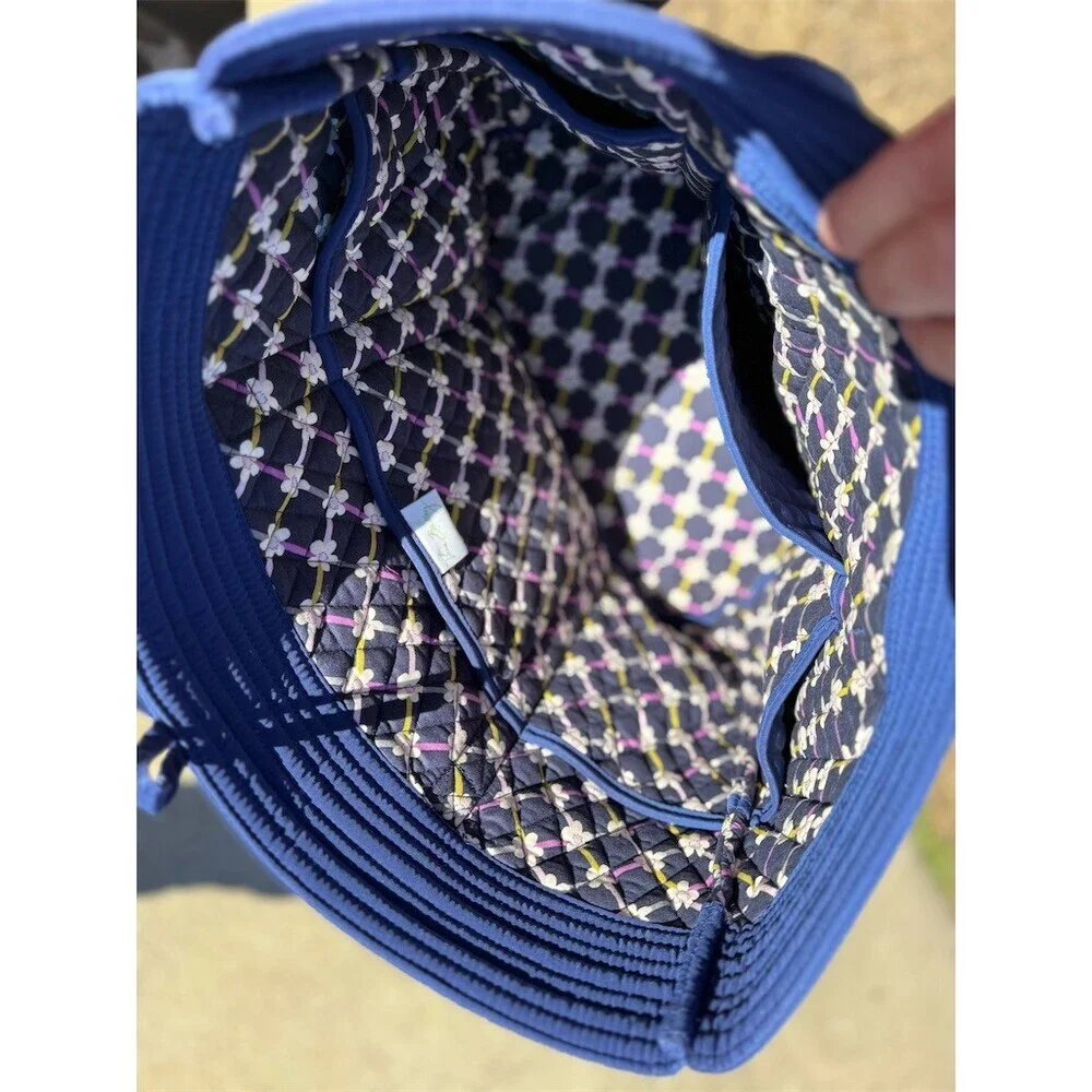 Vera Bradley Vera Tote Large Lapis Blue Quilted Bag