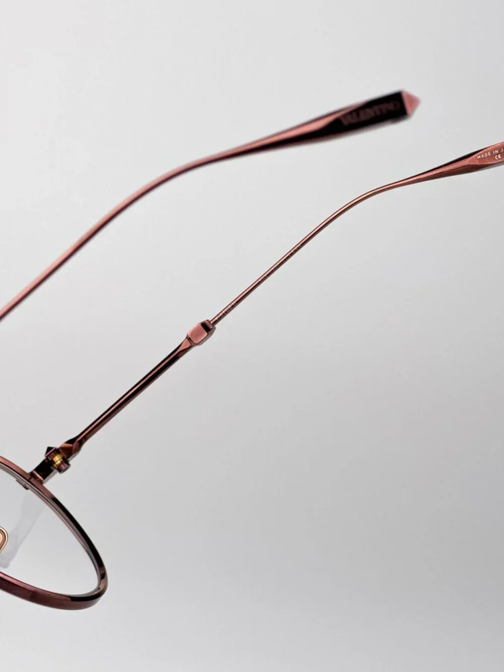 Valentino Unisex Eyeglasses – Rose Gold Pilot Frame V-STUD-II VLX-133 C