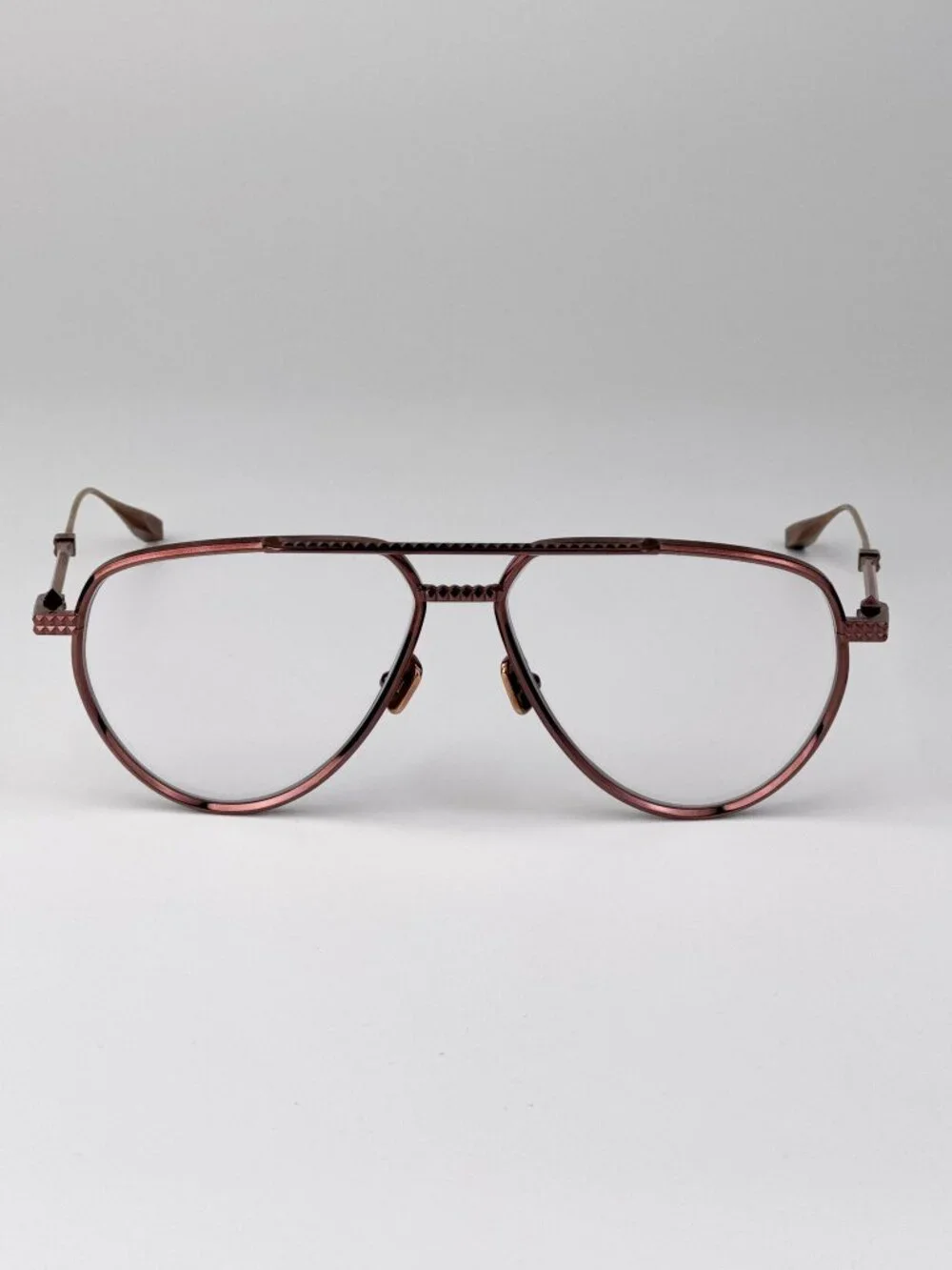 Valentino Unisex Eyeglasses – Rose Gold Pilot Frame V-STUD-II VLX-133 C
