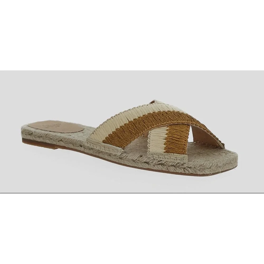 Castaner Espadrille Raffia Criss Cross Slide Sandals -‎ Women's Designer Shoes