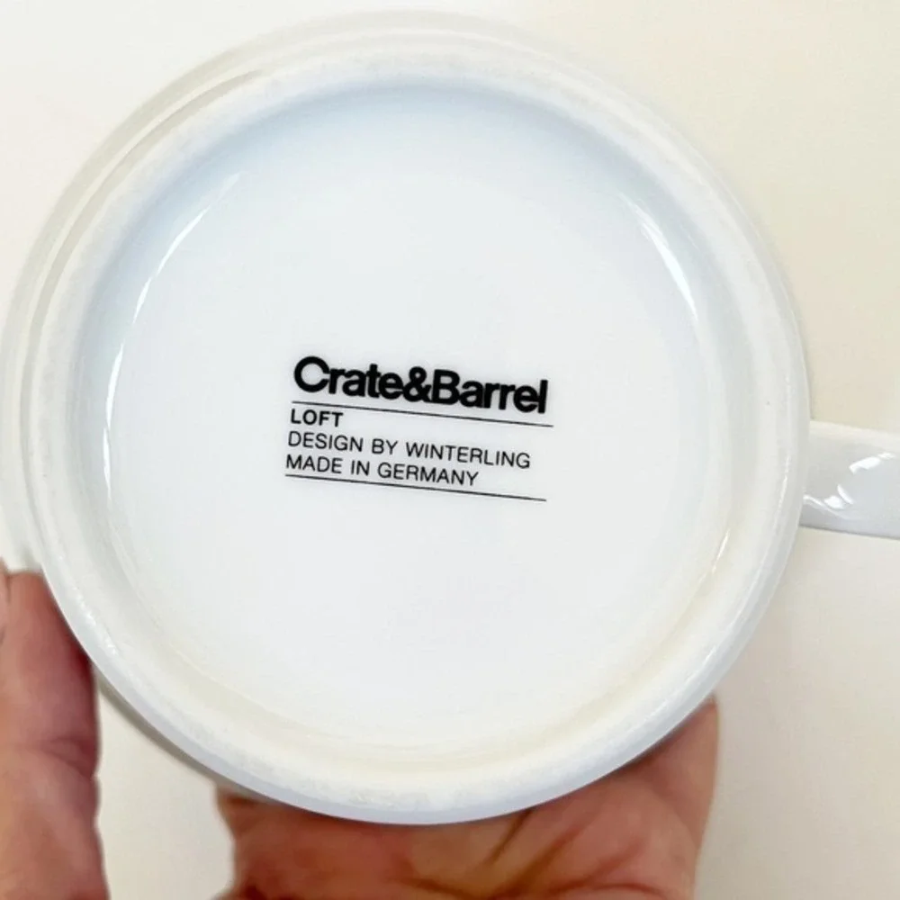 Crate&Barrel Loft Design By Winterling Made In Germany 6x4‎ Handled Bowl White