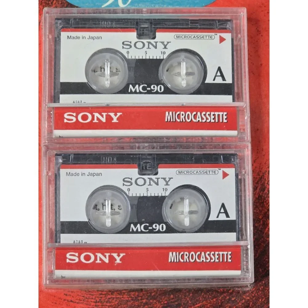 NOS Vintage Sony 90-min‎ Microcassette 2-Pack New in Original Packaging Tapes