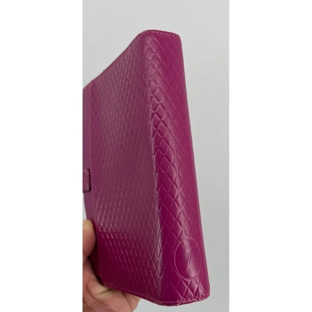 Filofax Personal Adelphi Deluxe Pink Leather Planner Organizer Binder Snap