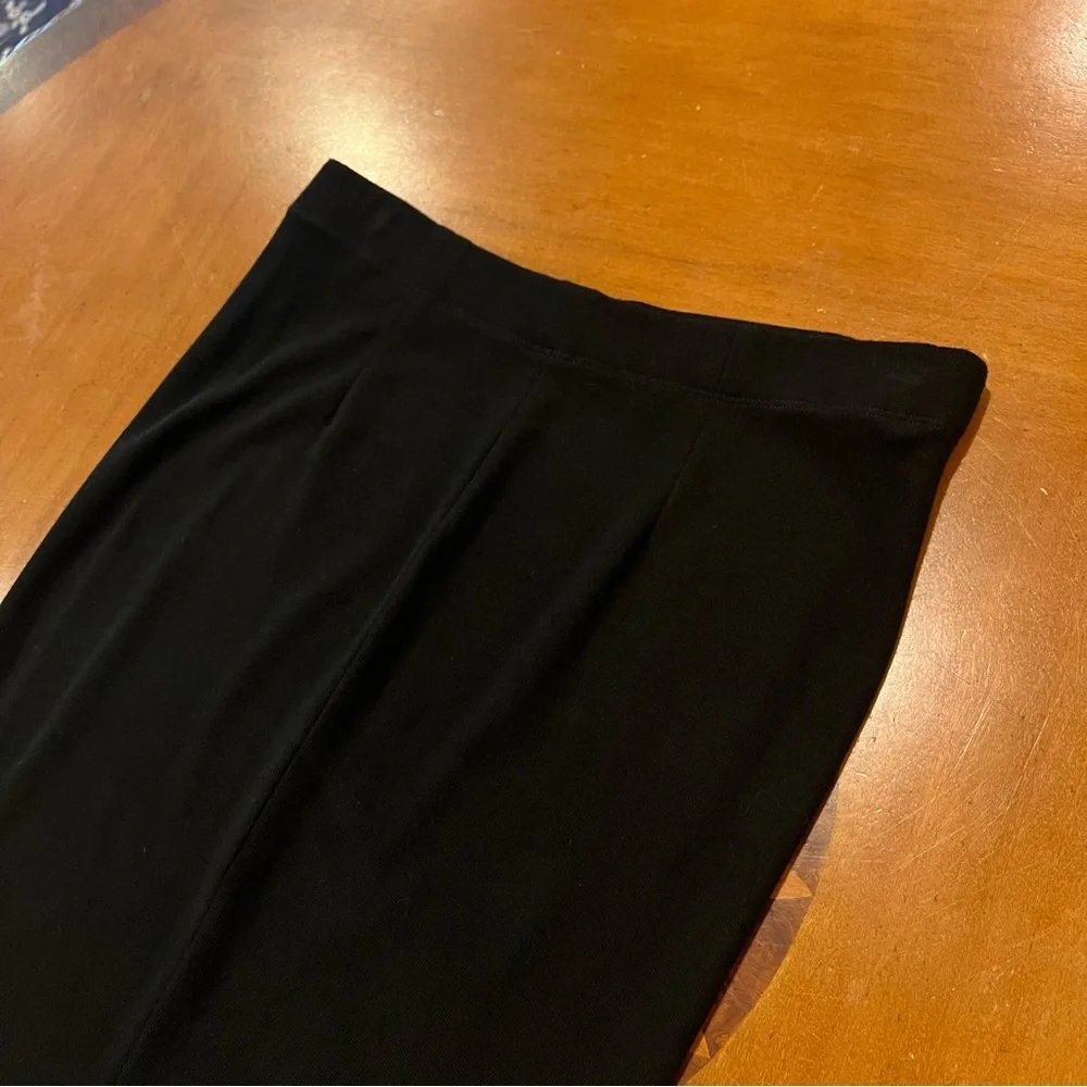 VINCE Women’s Viscose Blend Pencil Skirt Black Large Knee-Length Office