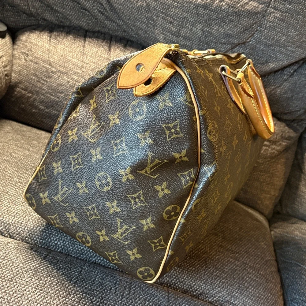 Louis Vuitton Speedy 35 Monogram Canvas Boston Bag Vintage
