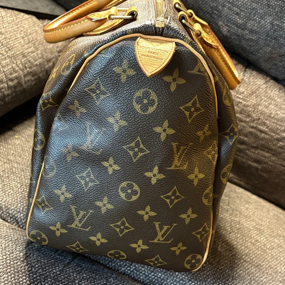 Louis Vuitton Speedy 35 Monogram Canvas Boston Bag Vintage