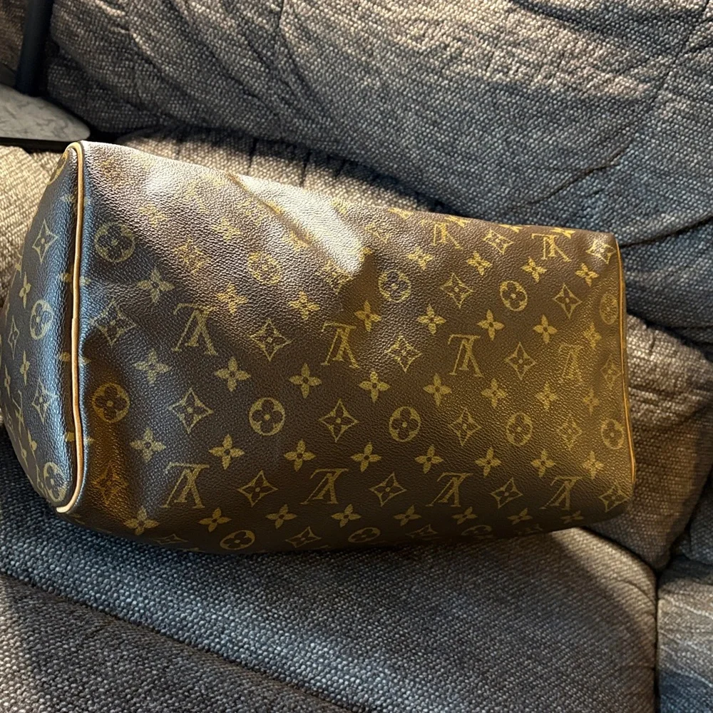 Louis Vuitton Speedy 35 Monogram Canvas Boston Bag Vintage