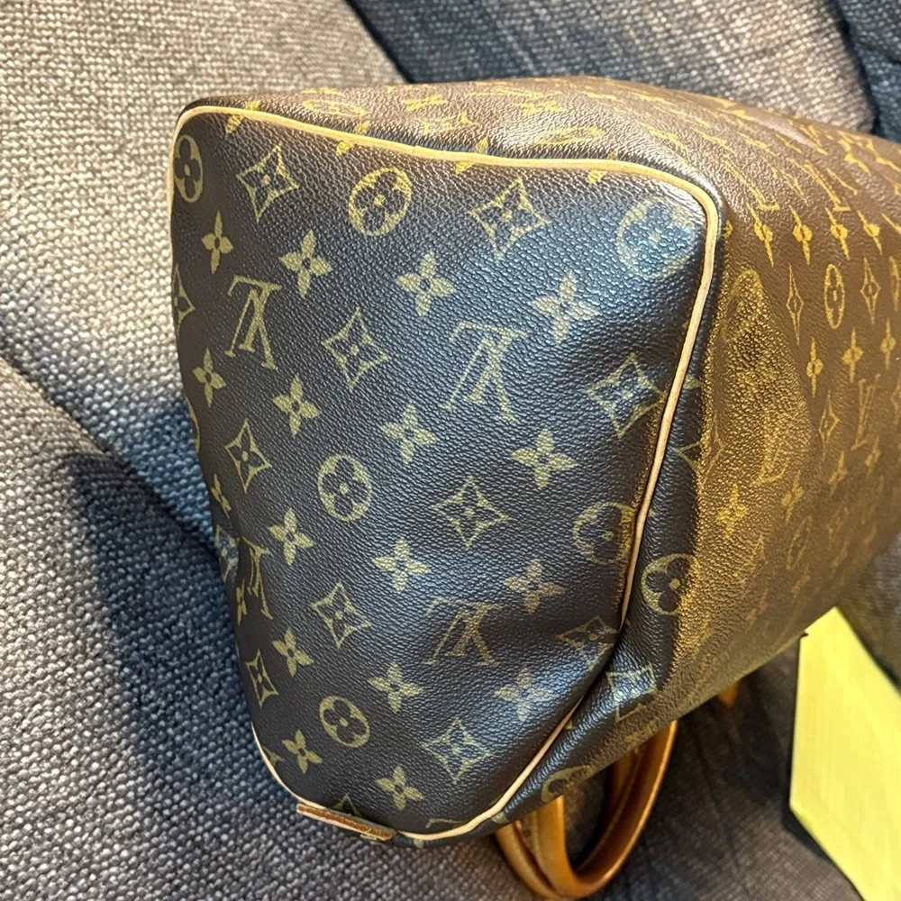 Louis Vuitton Speedy 35 Monogram Canvas Boston Bag Vintage