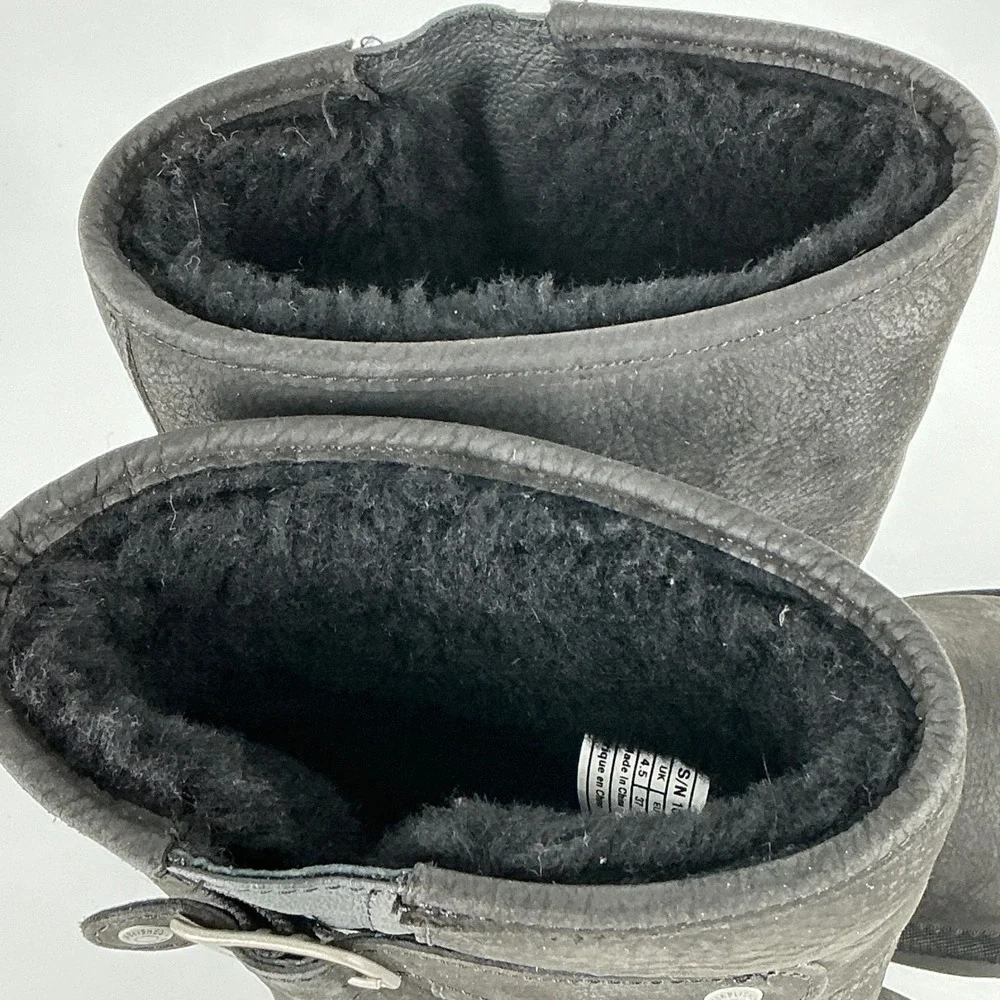 UGG‎ Australia Size 6 Black Sutter Kensington Moto Boots Water-resistant leather