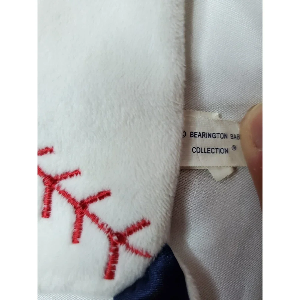 Bearington Baby Baseball‎ Teddy Bear Wee Lil Slugger Lovey Security Blanket Knot