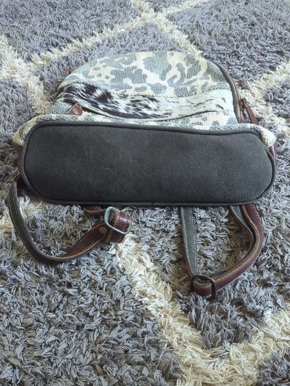Myra Canvas & Hair On Hide Women’s Backpack Brown/Gray