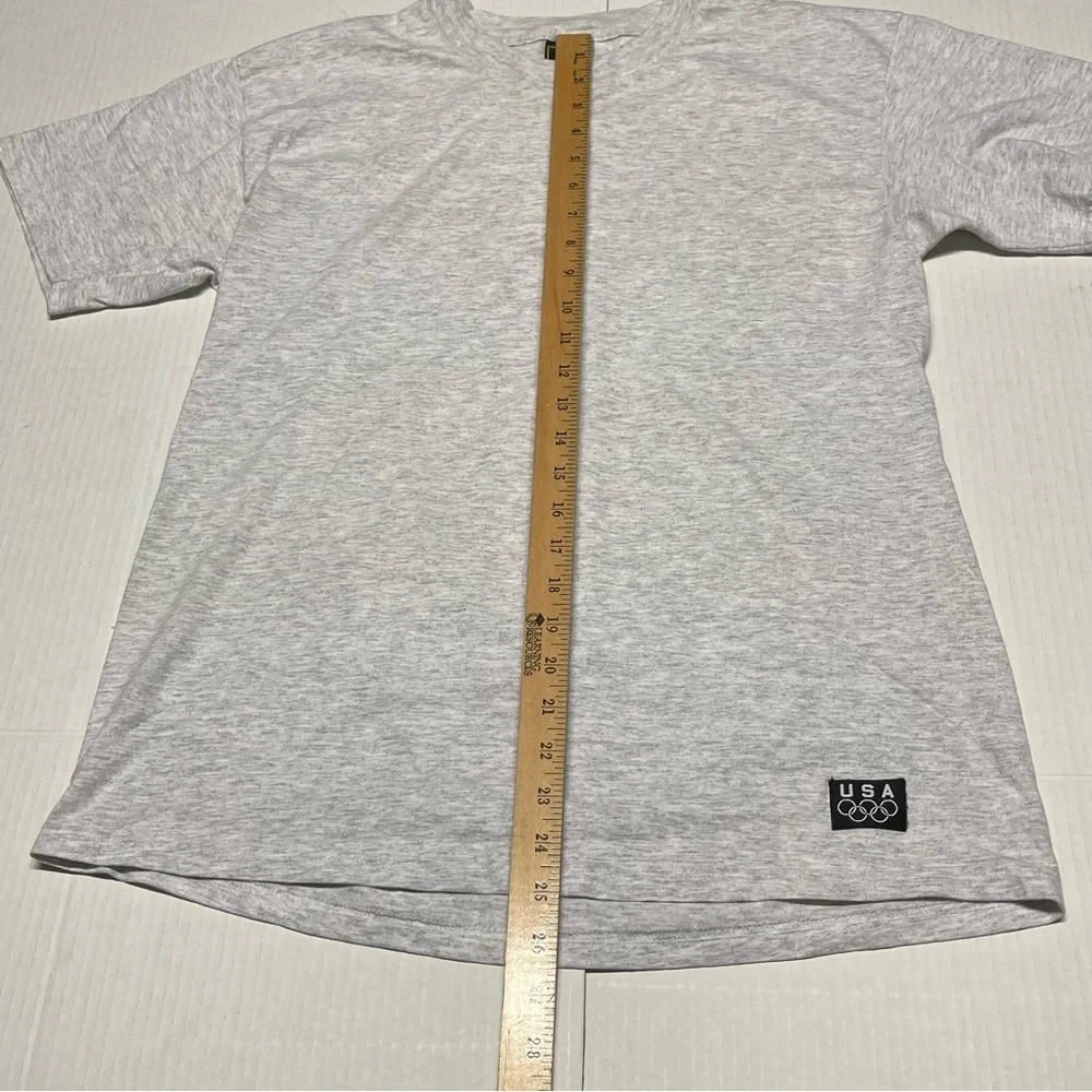 Vintage USA Olympics T-Shirt Men L Grey Short Sleeve Cotton Crew Neck JC Penny