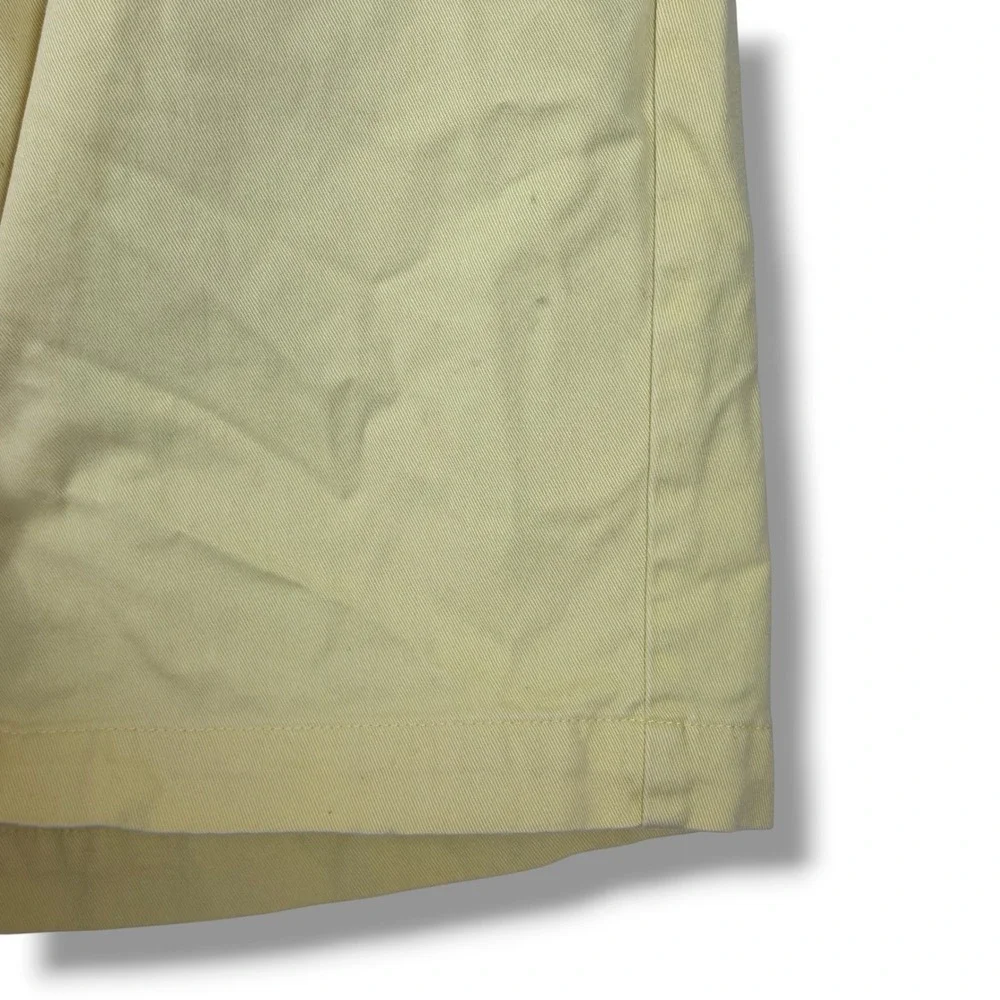 VIntage Polo Ralph Lauren Chino Shorts Mens 31 Yellow Pleated Front 100% Cotton