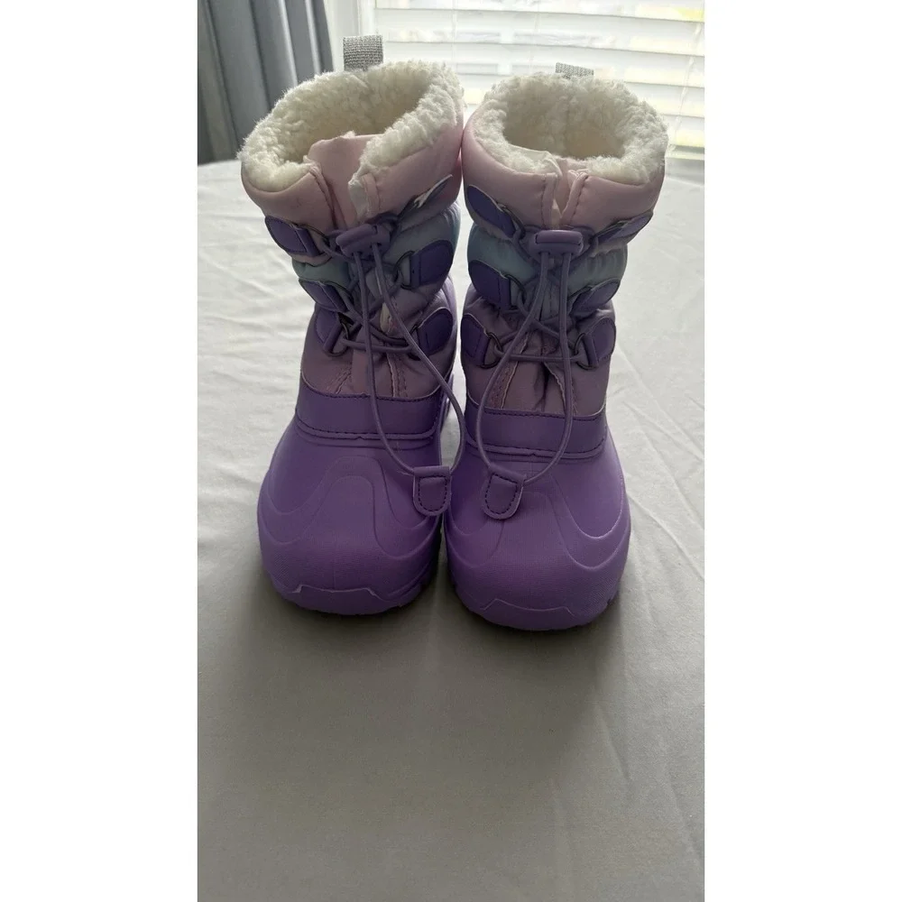 Lil Girls Snow Boots In A Size 13/1 GUC Faux Fur Lined Member Mark Is Brand Cute