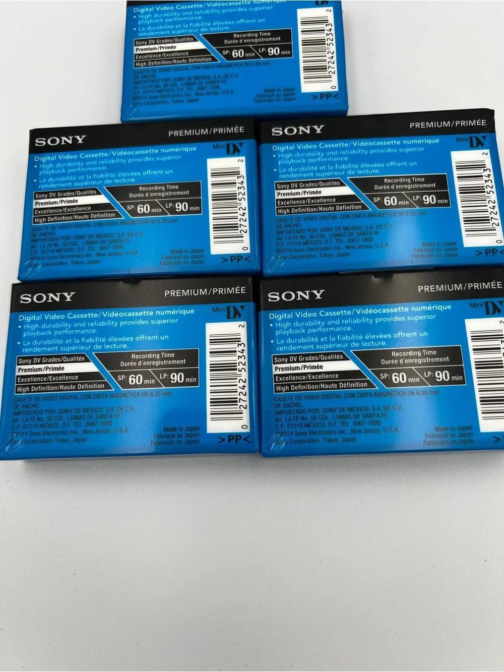 Sony MiniDV Digital Video Cassettes - Blue and Black Pack