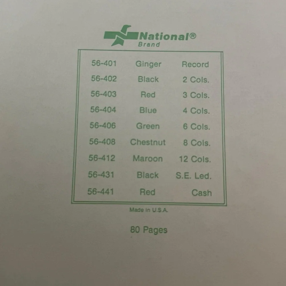 NATIONAL ACCOUNT BOOKS included are consistent