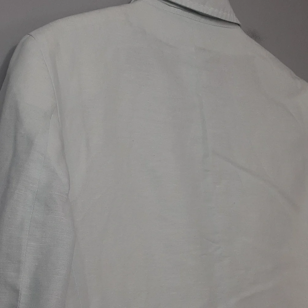 INC International Concepts Light Blue Linen Blazer Jacket