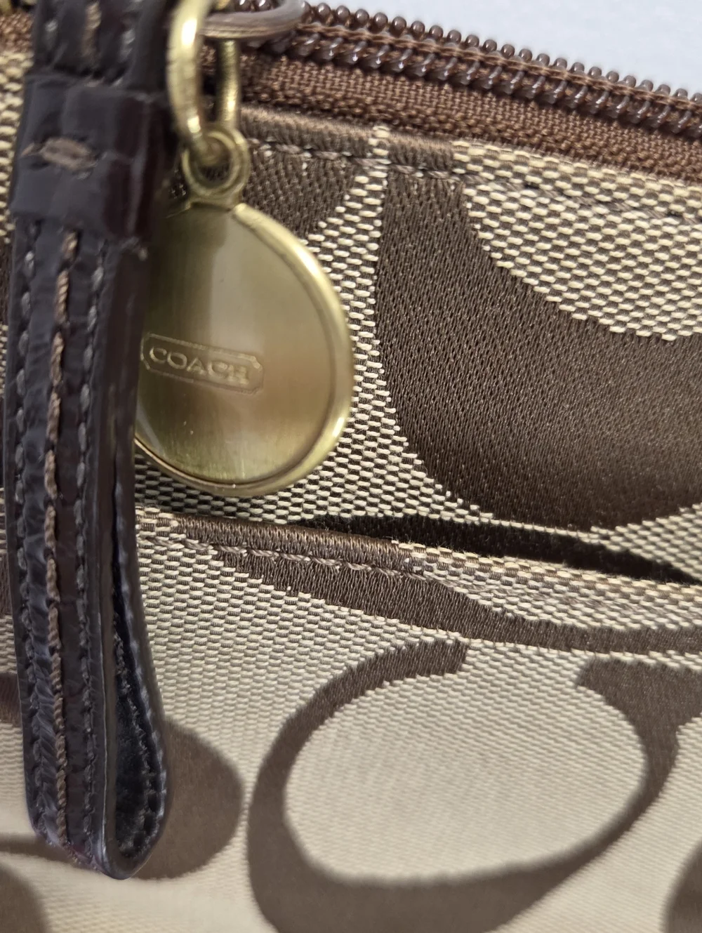 Y2K Coach Swingpack Crossbody Signature Canvas Bag E0849-41644