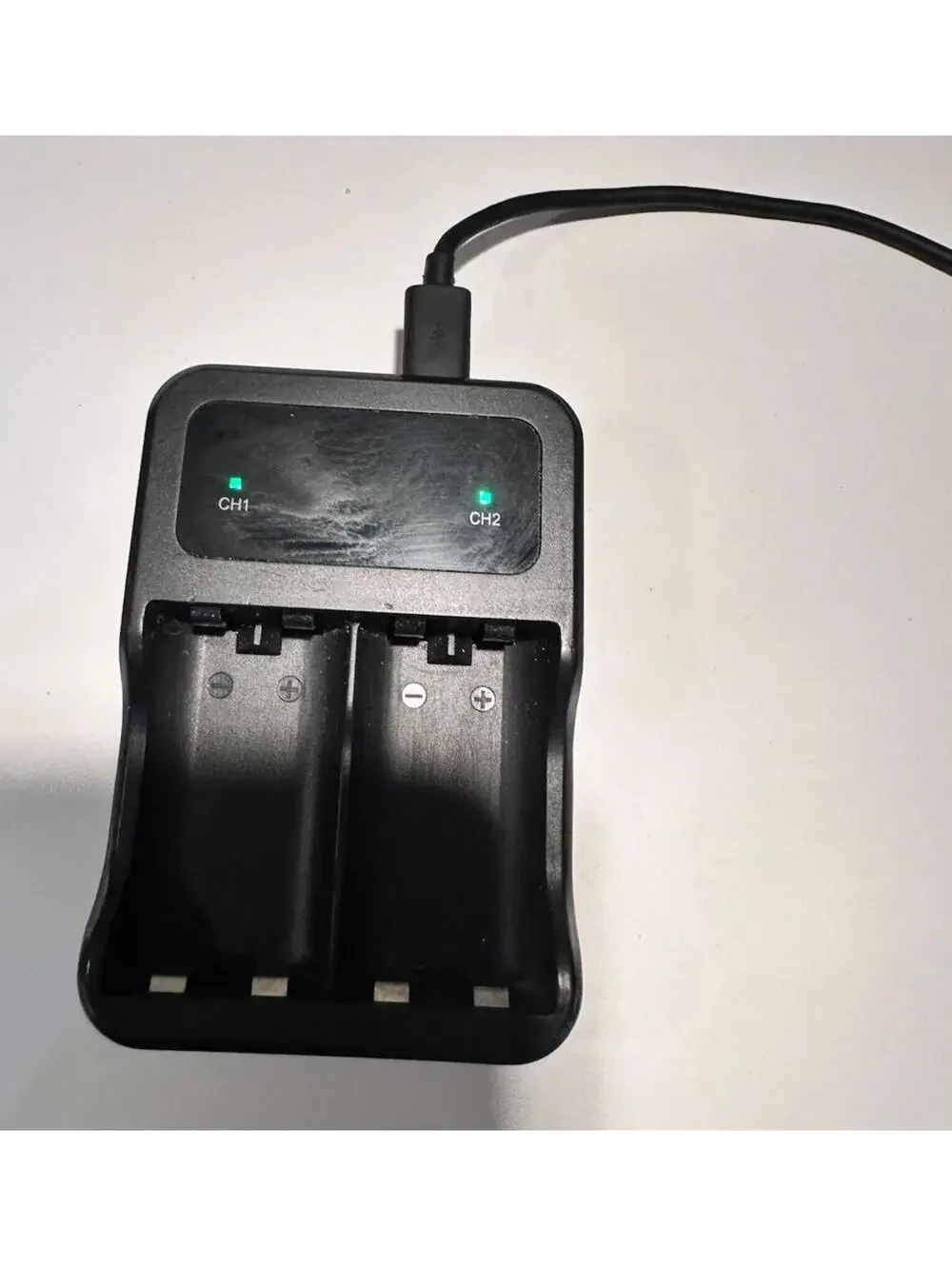 Dual Channel Charger for Xbox One KB-N2 Built In USB Cable- Fits 2 Batteries