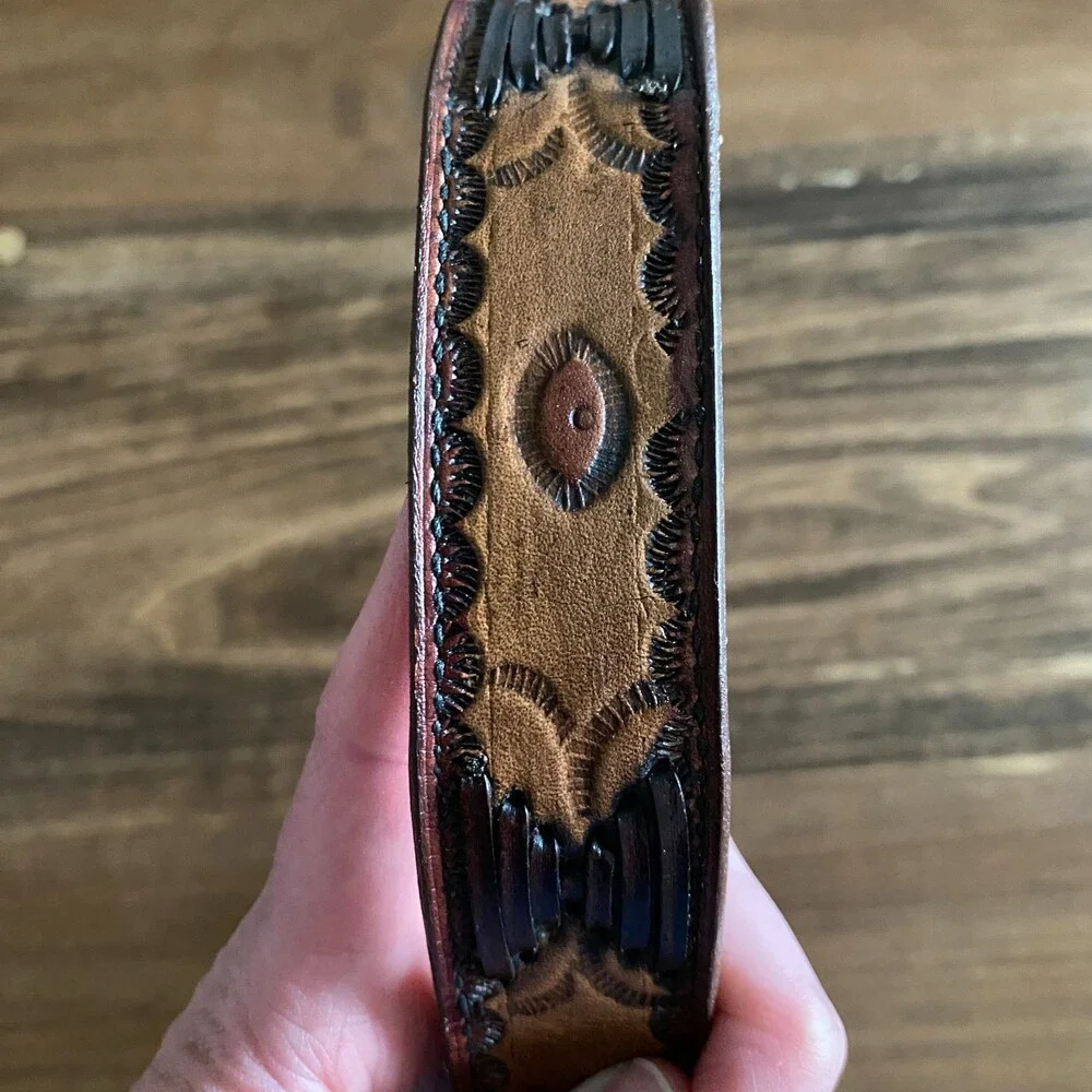 Handcrafted Brown Leather Belt 36 Inches