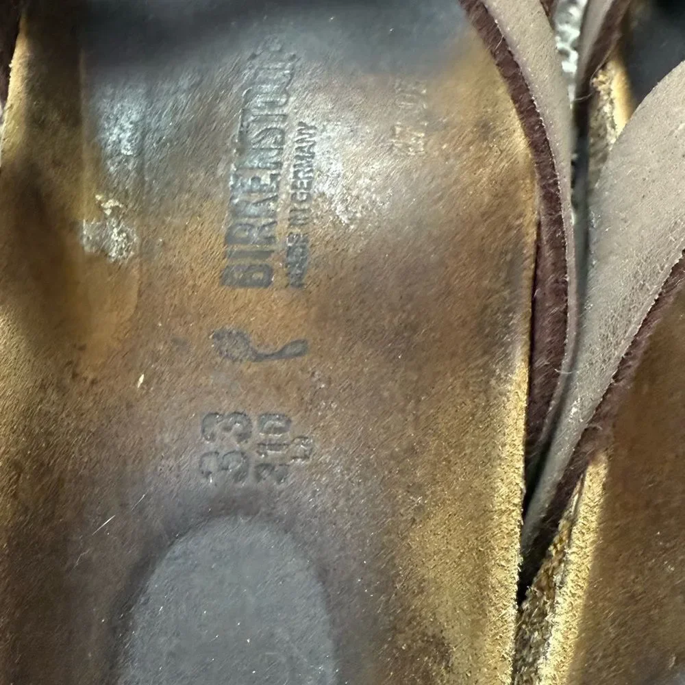 Birkenstock Taupe Brown Leather Sandal Flip Flops