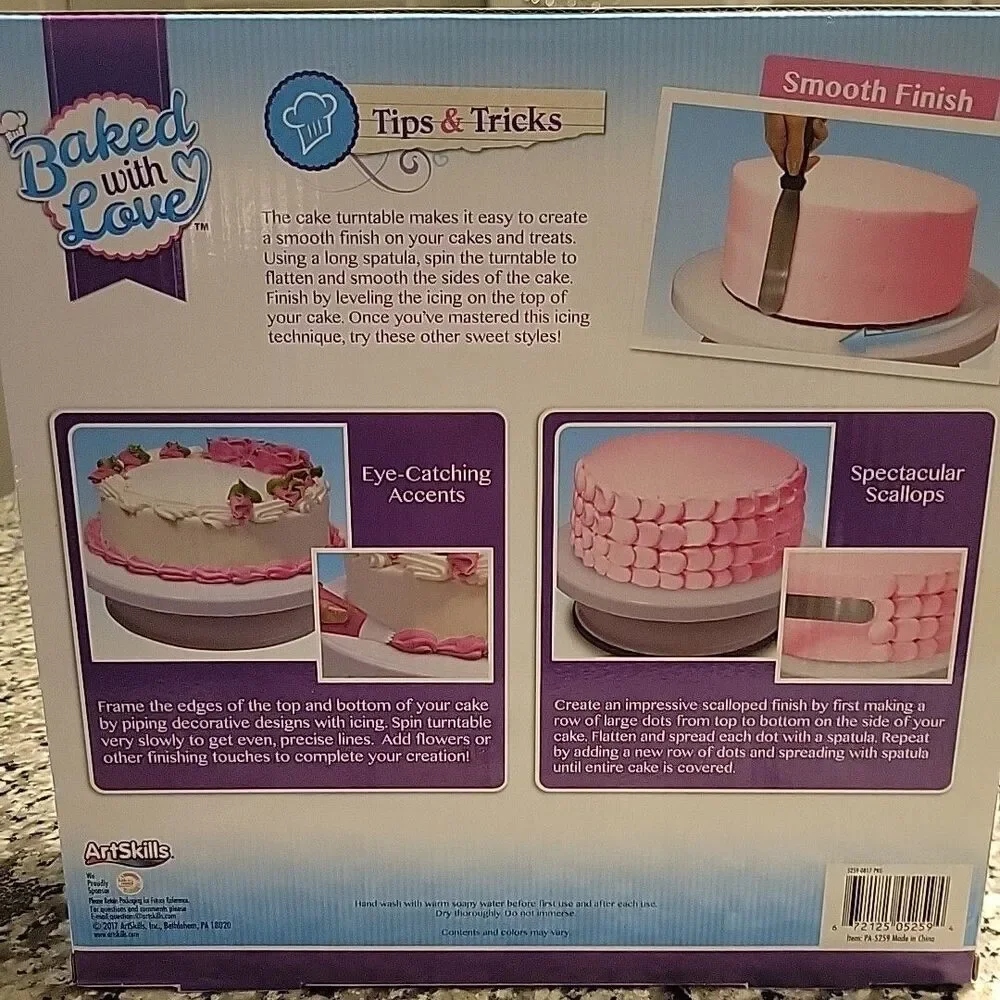 Baked with Love Round Cake Turntable 10