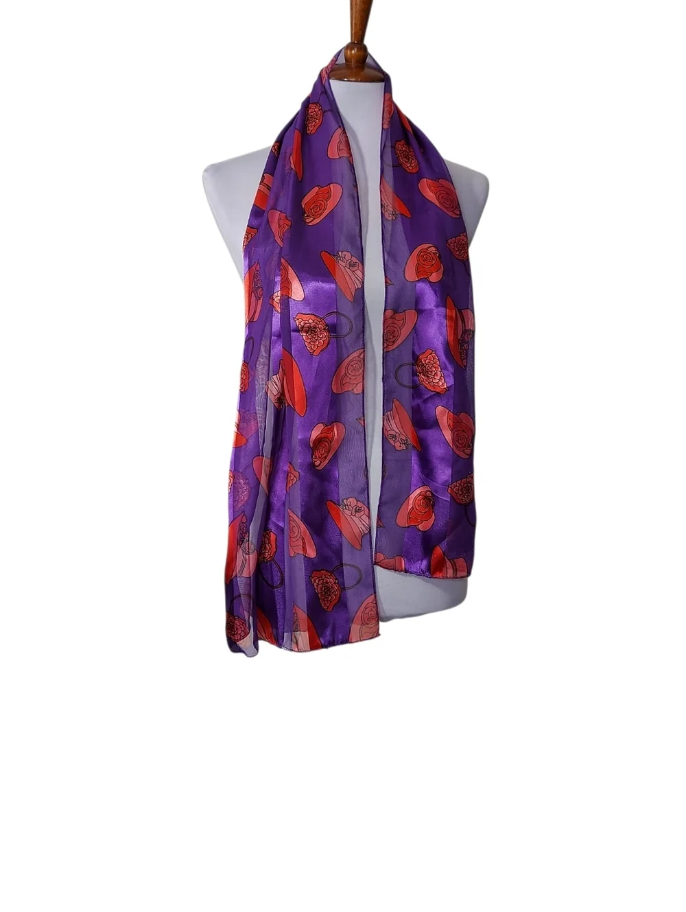 Bon Worth Red Hat‎ Society Rectangular Scarf