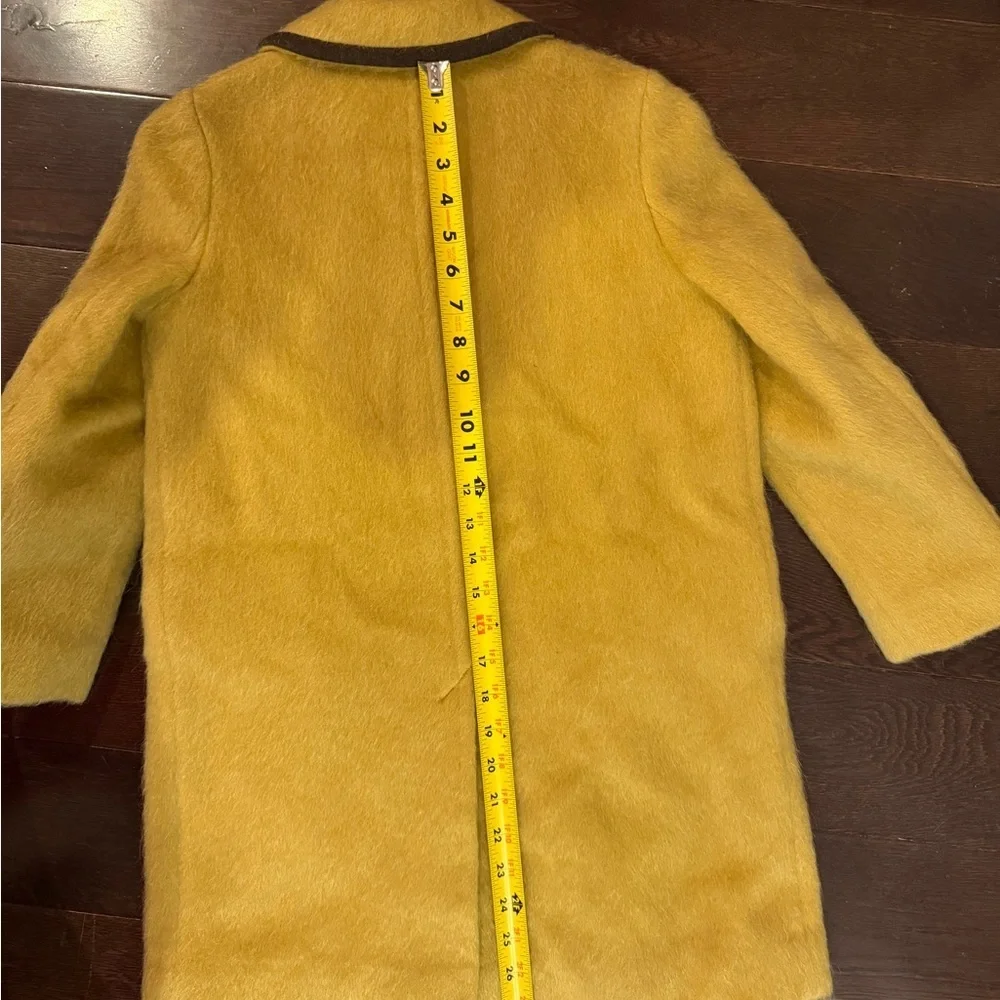 VTG Lodenfrey 60s Austrian Yellow Loden Wool Mohair Coat Petite XXS/Kids 12