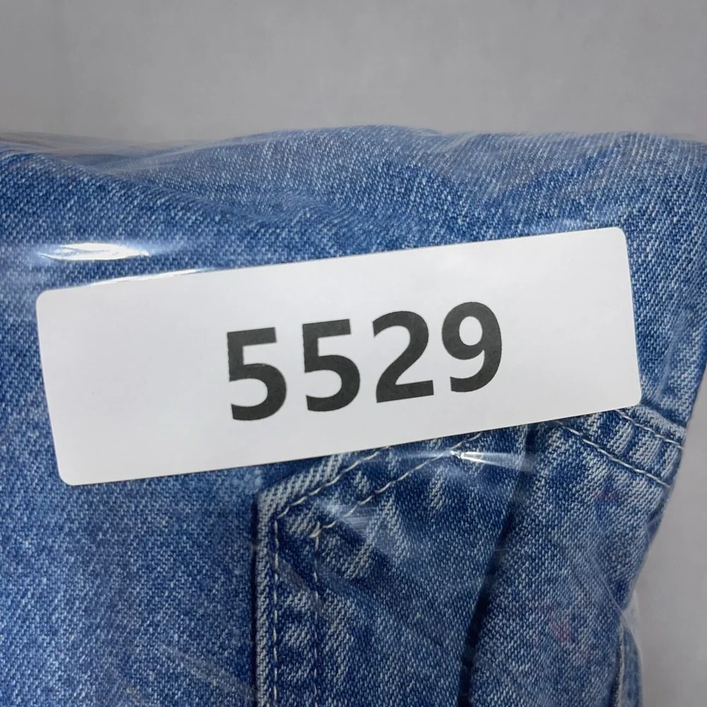 Carhartt Dungaree Jeans Men 42x34 Original Fit Blue Denim Carpenter Workwear
