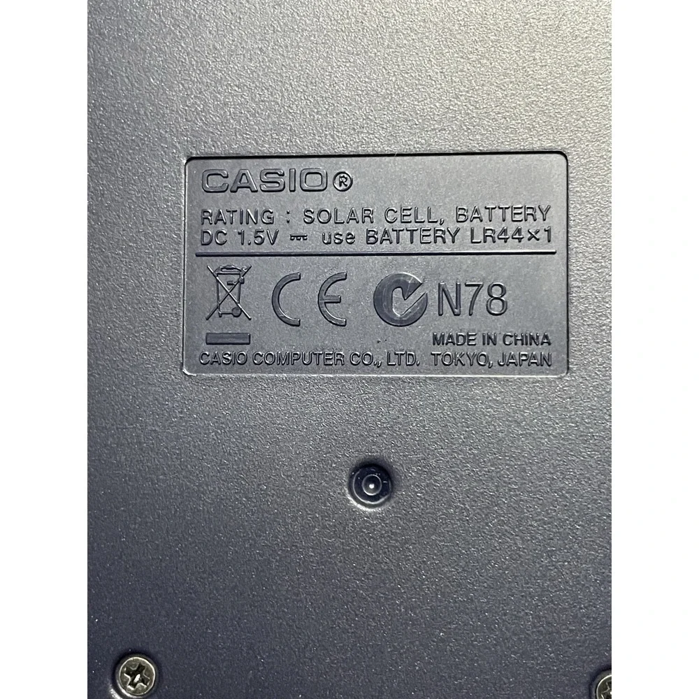 Casio N78 Calculator with Cover Solar & Battery