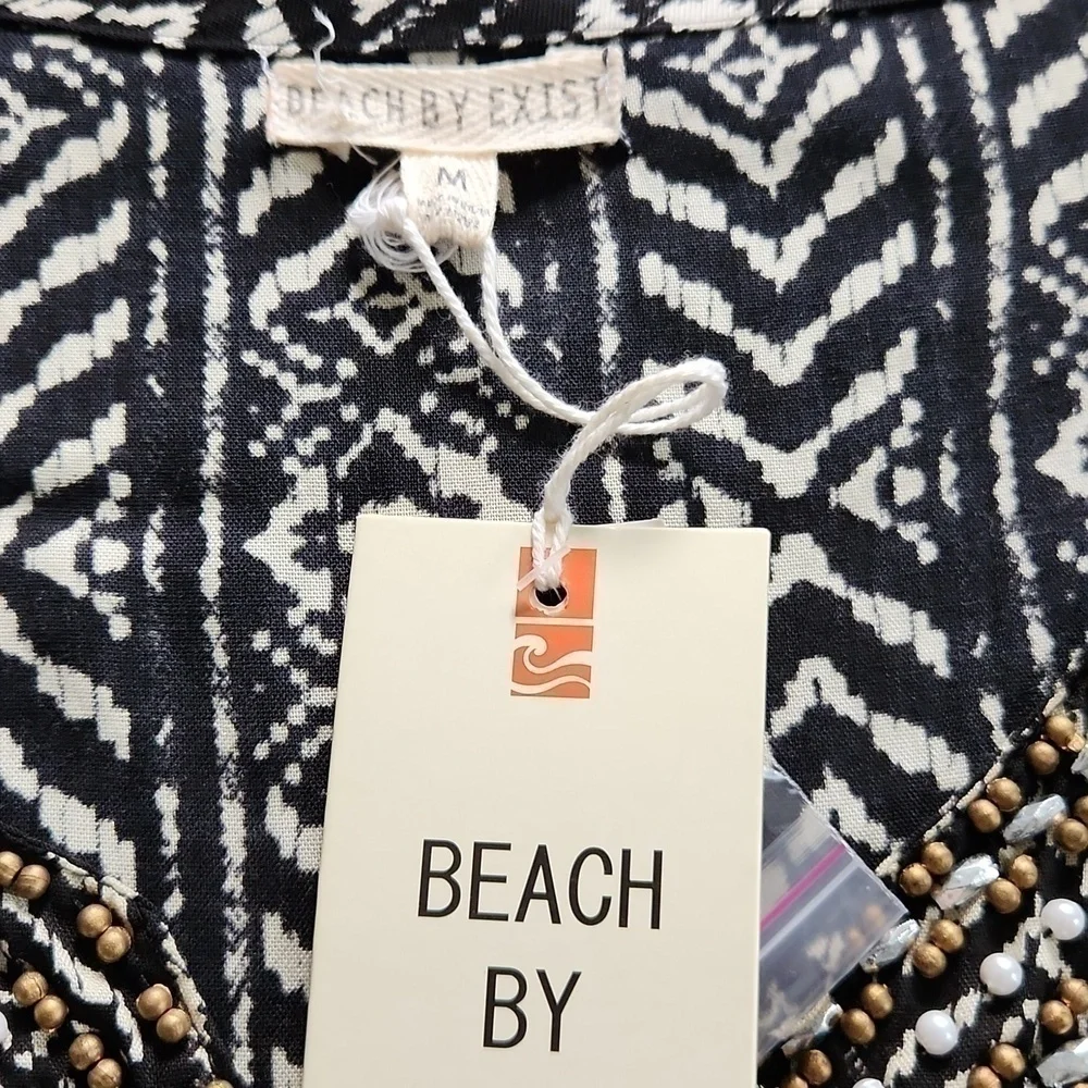 Beach Cover up or just beautiful shirt Bohemian beach Tunic beaded